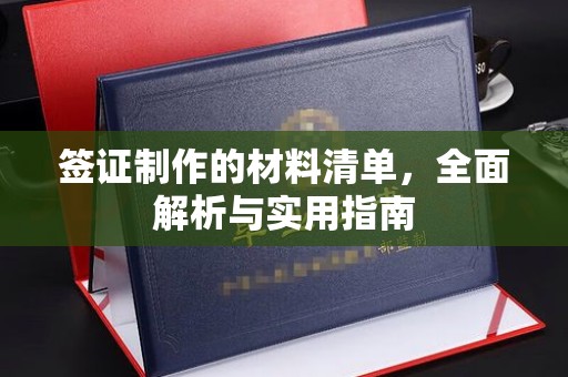 琼海签证制作的材料清单，全面解析与实用指南